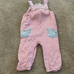 Baby Boden Red and White Striped Romper
